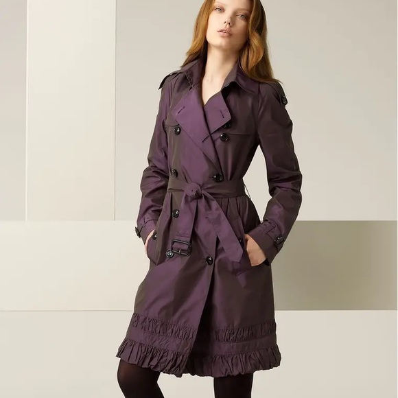 Burberry Jackets & Blazers - Burberry technical taffeta ruched trench coat 8